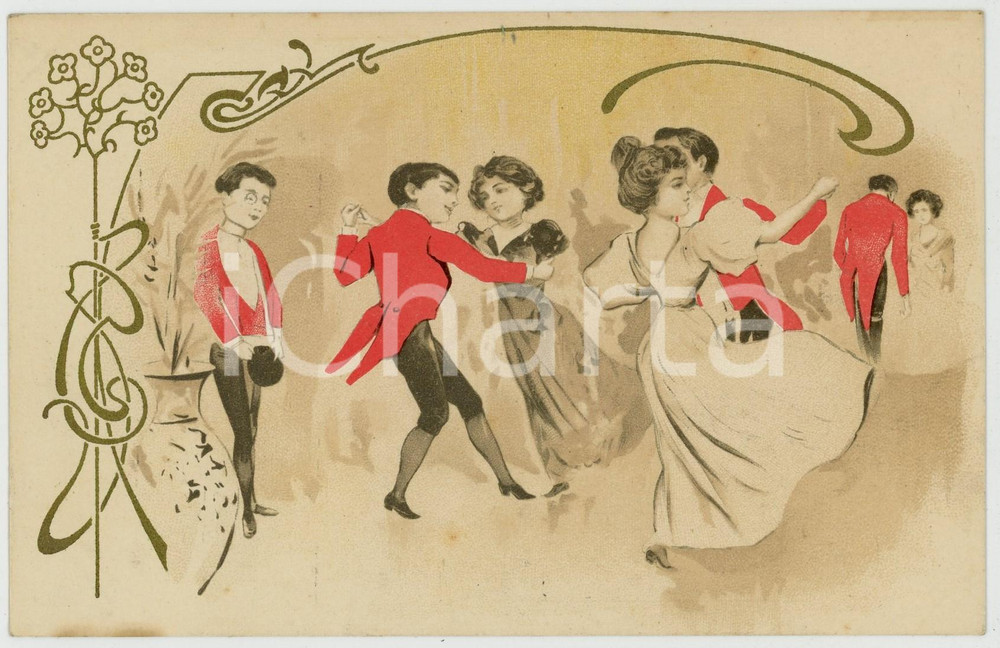 1900 ca FRANCE Enfants dansant - Carte postale ILLUSTRÉE FP NV Cartolina d'epoca, non viaggiata. FAIR/discreto Lievi smussature agli angoli Formato: FP originale e autentica 1