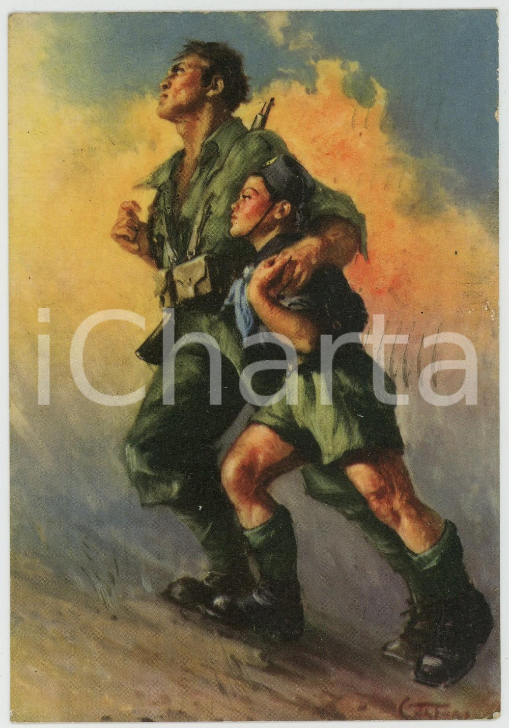 1941 FOGGIA - PNF Gioventù Italiana del Littorio Ill. Clemente TAFURI Cartolina  Cartolina postale d'epoca, non viaggiata.CONDIZIONI: FAIRFORMATO: FG    originale e autentica 1