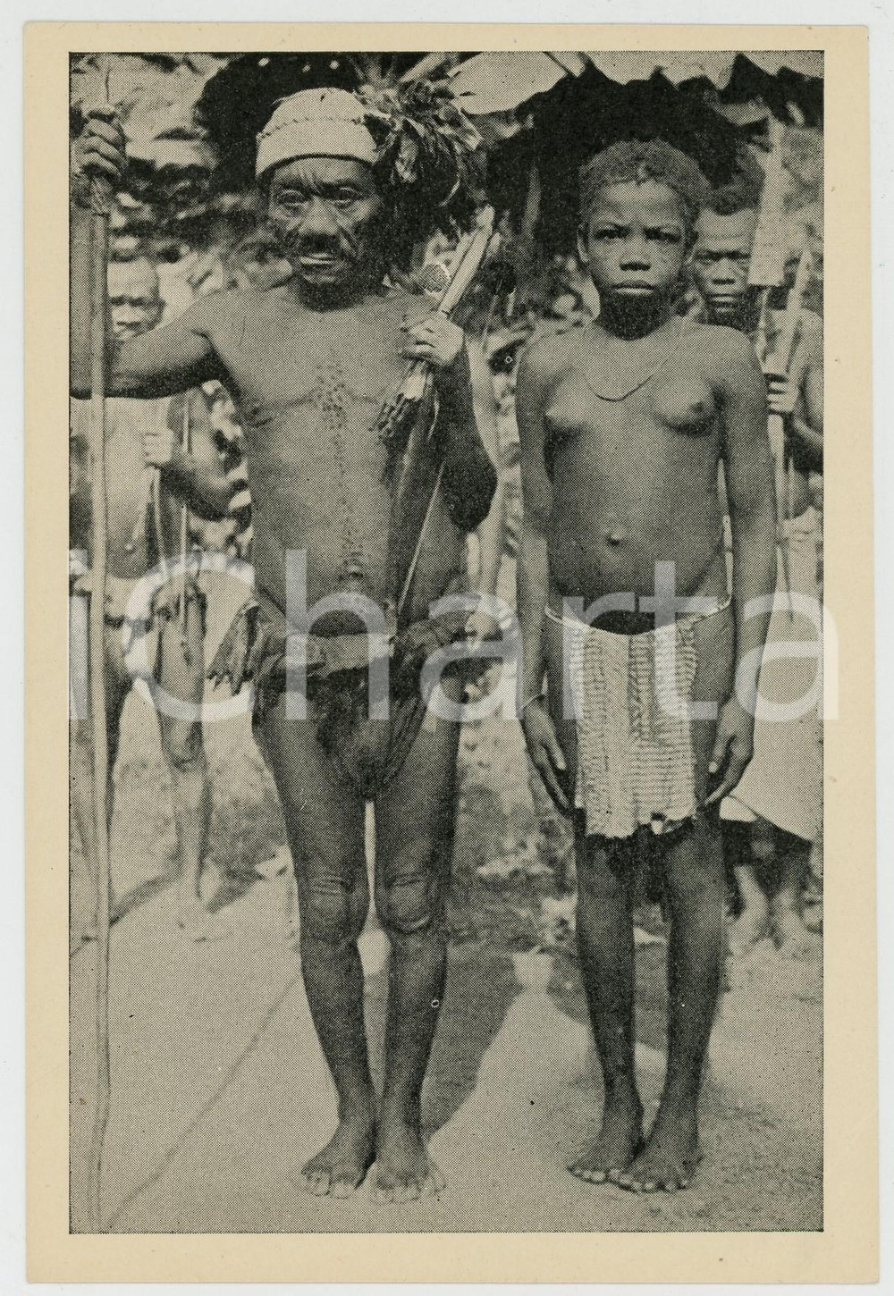 1950 ca CONGO - ITURI Pygmées NU ETHNIQUE *Carte postale FG NV  Cartolina postale d'epoca, non viaggiata. Photo LammeretzCONDIZIONI: FAIRFORMATO: FG    originale e autentica 1