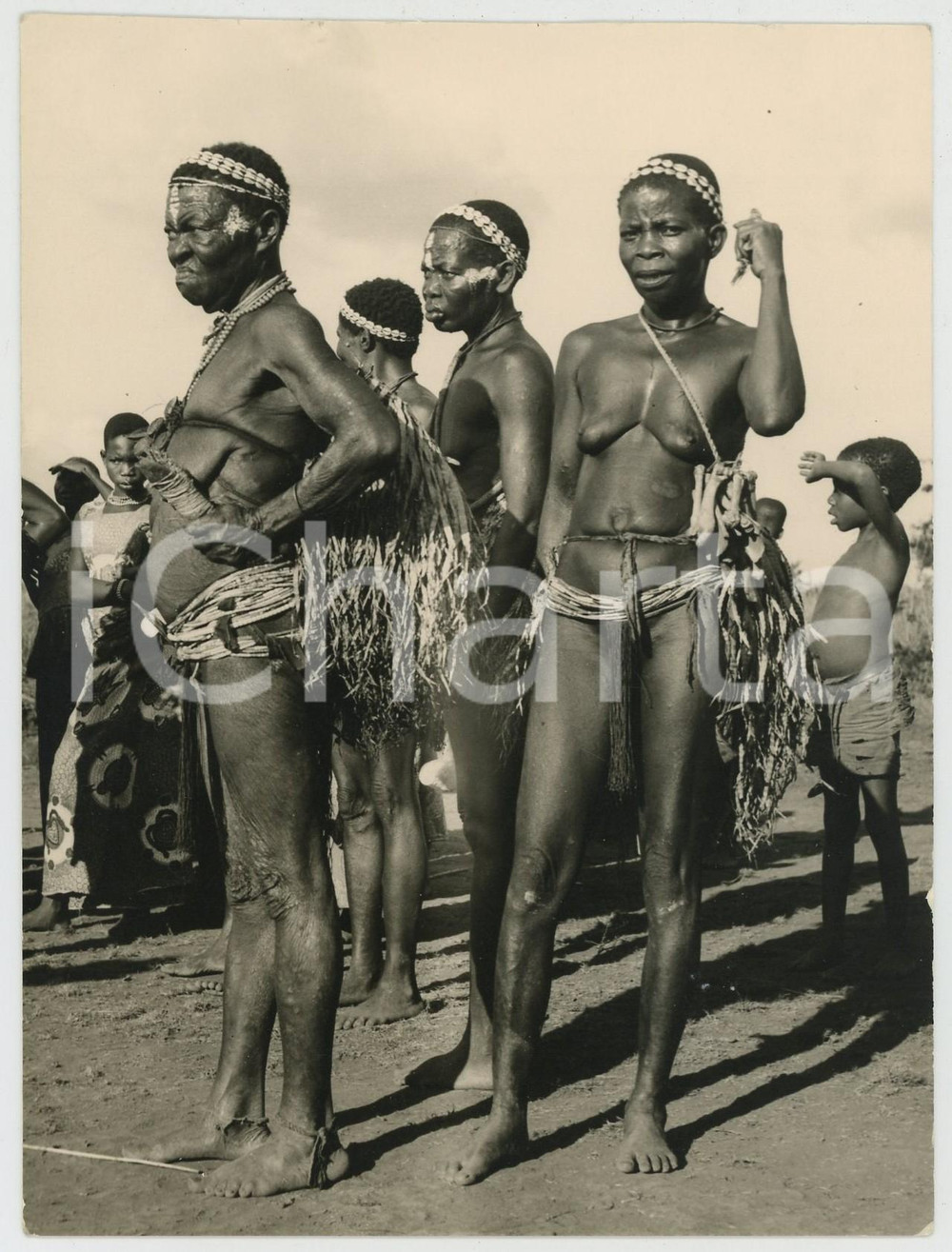 1950 ca AFRICA Nude women ETHNIC NUDE Postcard FG NV  Cartolina postale d'epoca, non viaggiata.CONDIZIONI: POOR (margini rifilati a mano)FORMATO: FG    originale e autentica 1