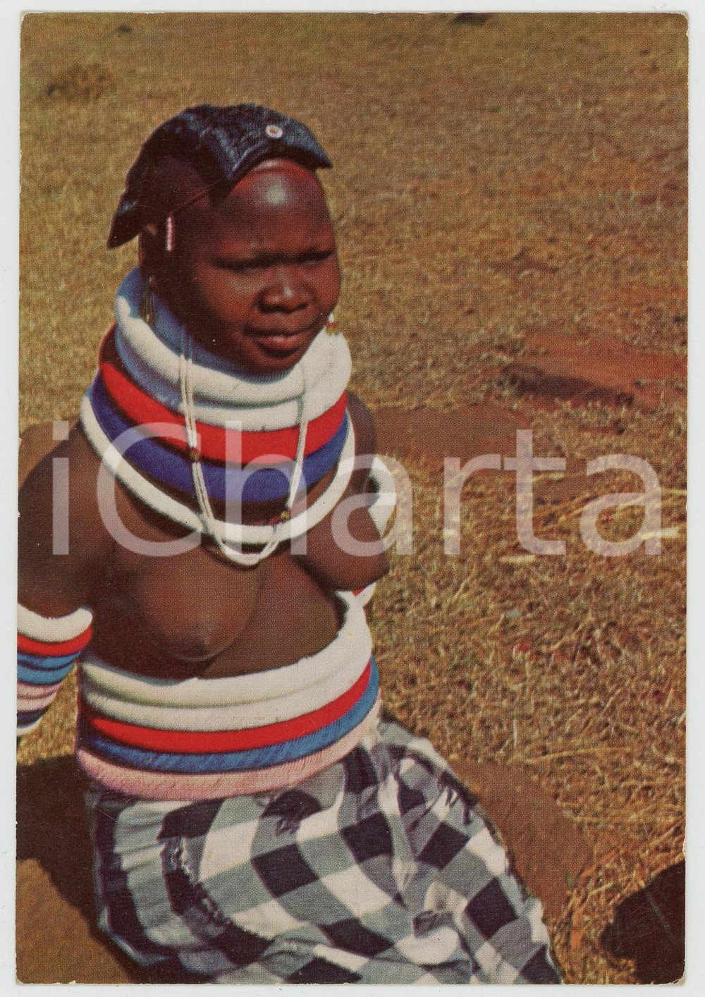 1975ca AFRICA Married Makapeese woman ETHNIC NUDE Postcard FG NV  Cartolina postale d'epoca, non viaggiata.EDIZIONE: Beaujoie ProductionCONDIZIONI: FAIRFORMATO: FG    originale e autentica 1
