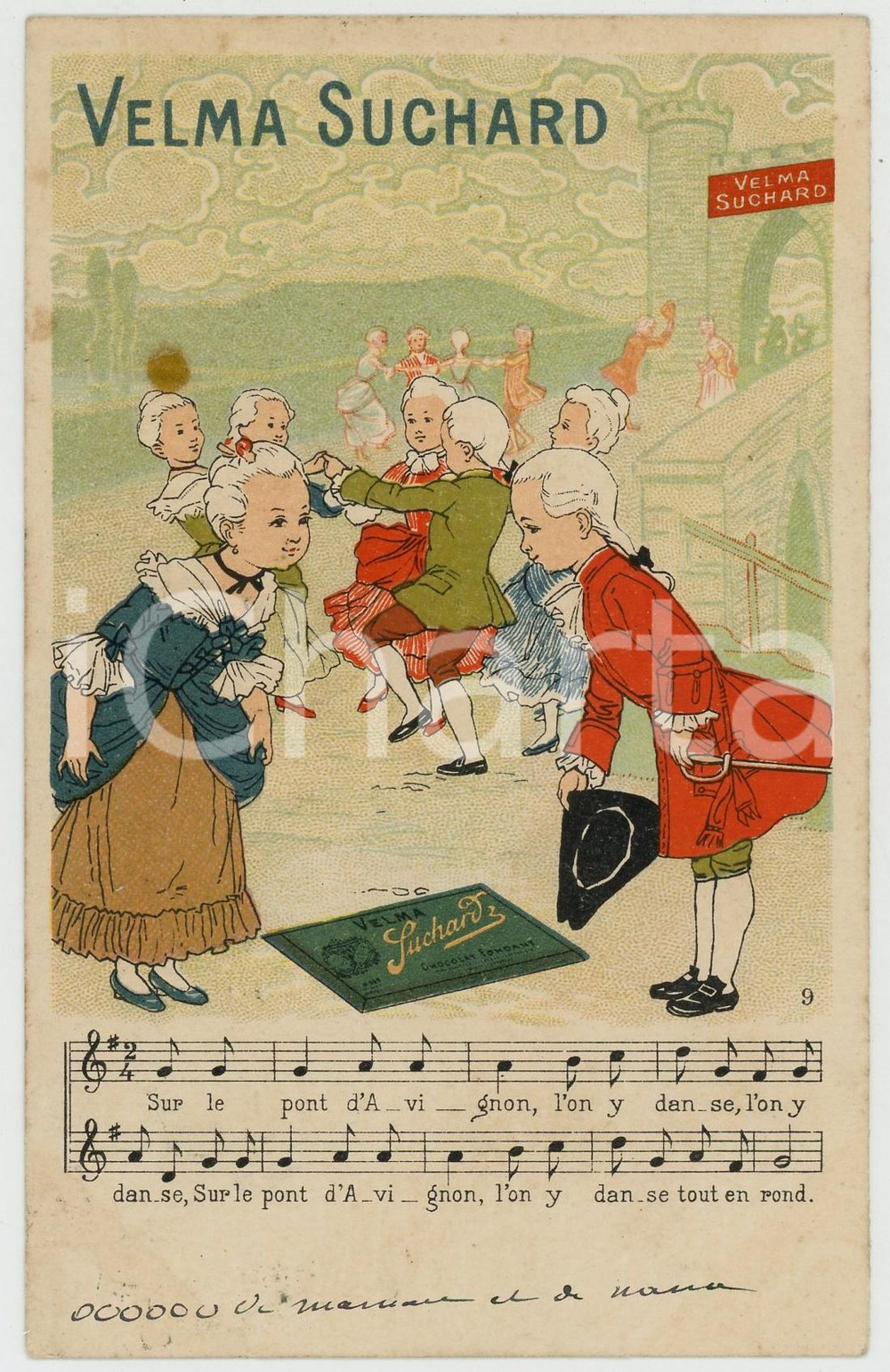 1906 VELMA SUCHARD Chocolat Fondent - ILLUSTRATED Postcard FP VG  Cartolina postale d'epoca, viaggiata. FAIR/discreto piccole macchie Formato: 9x14 cm originale e autentica 1