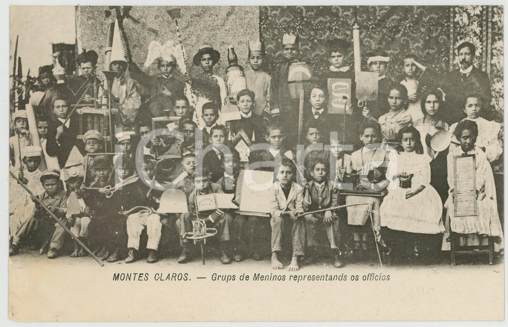 1910 ca MONTES CLAROS (BRAZIL) Meninos representads os officios - Postcard Cartolina postale d'epoca, non viaggiata.CONDIZIONI: GFORMATO: FPEDITORE: Ernult - Bruxelles    originale e autentica 1