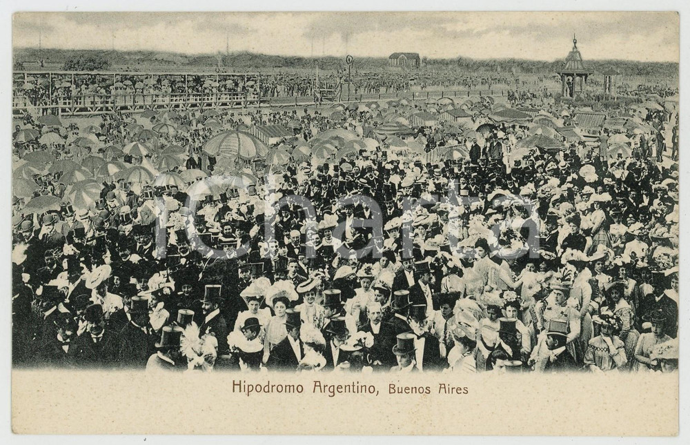 1900 ca BUENOS AIRES - ARGENTINA Hipodromo Argentino - Postcard FP NV  Cartolina d'epoca, non viaggiata. FAIR/discreto Lievi smussature agli angoli Formato: FP originale e autentica 1