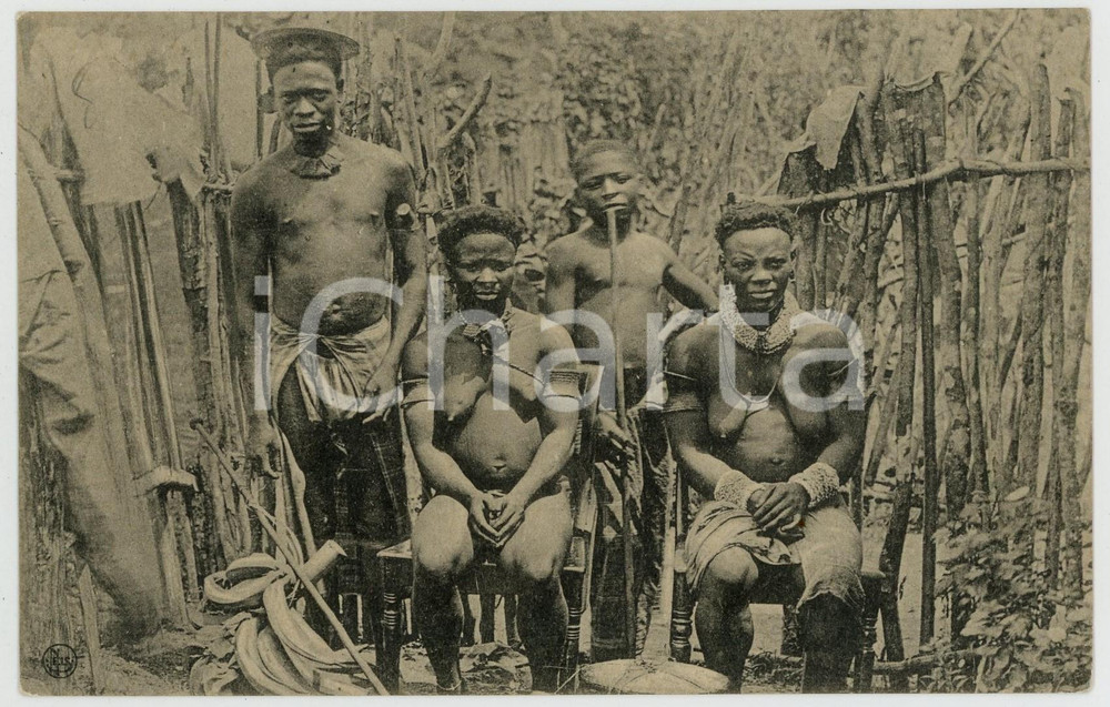 1920 ca CONGO BELGE Types sénégalais - Vintage Postcard ETHNIC NUDE  Cartolina postale d'epoca, non viaggiata.CONDIZIONI: G (minime abrasioni marginali)FORMATO: FP    originale e autentica 1