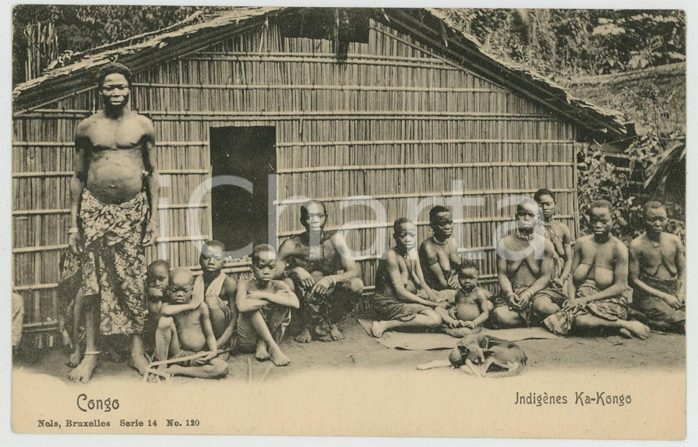 1900 ca CONGO - AFRICA Indigènes KA-KONGO Carte postale FP NV  Cartolina postale d'epoca, non viaggiata.CONDIZIONI: FAIRFORMATO: FP    originale e autentica 1