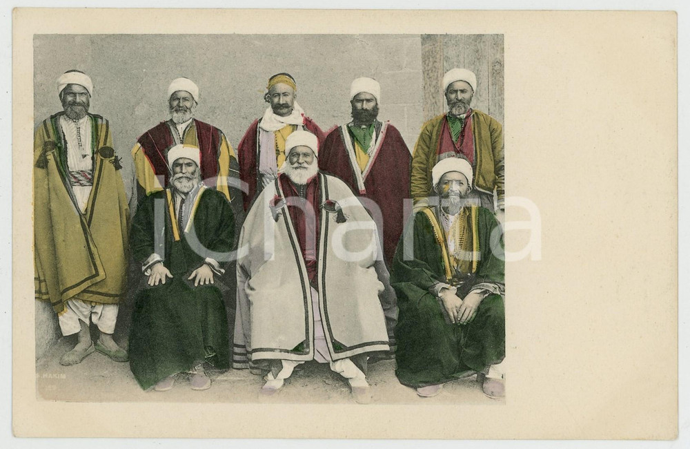 1900 ca TURQUIE Les hommes du village - Carte postale FP NV  Cartolina postale d'epoca, non viaggiata.CONDIZIONI: GFORMATO: FP    originale e autentica 1