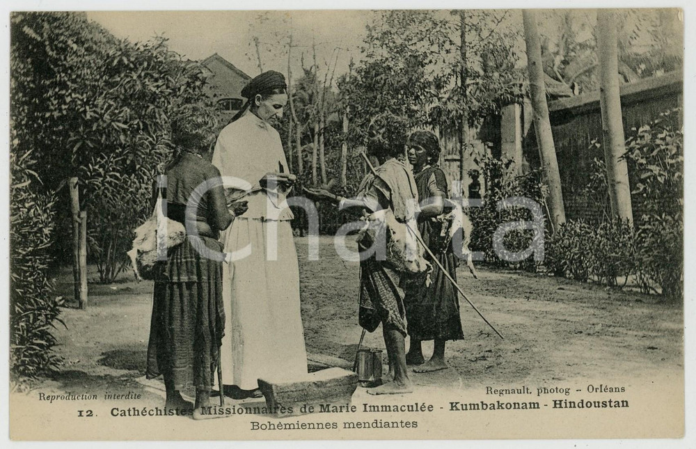 1920 ca KUMBAKONAM - INDIA Missionnaires de Marie Immaculée - Carte Postale FP  Cartolina postale d'epoca, non viaggiata ma con nota manoscritta al verso.CONDIZIONI: FAIR FORMATO: FP    originale e autentica 1