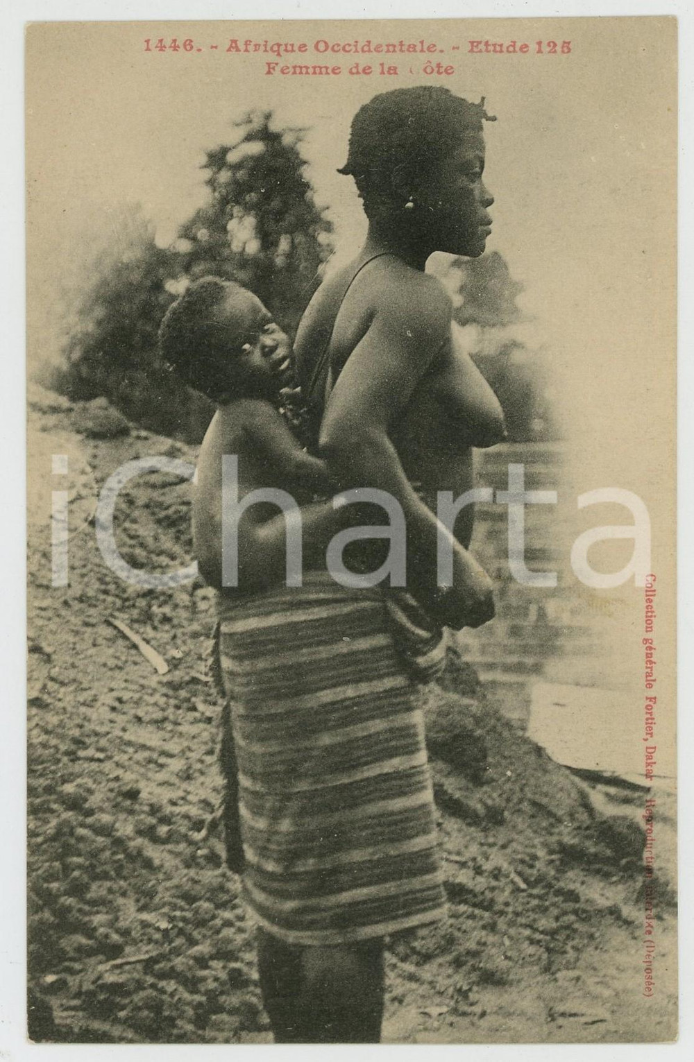 1920 ca AFRIQUE OCCIDENTALE Femme de la Côte - Postcard ed. FORTIER Cartolina postale d'epoca, non viaggiata.CONDIZIONI: GFORMATO: FP    originale e autentica 1