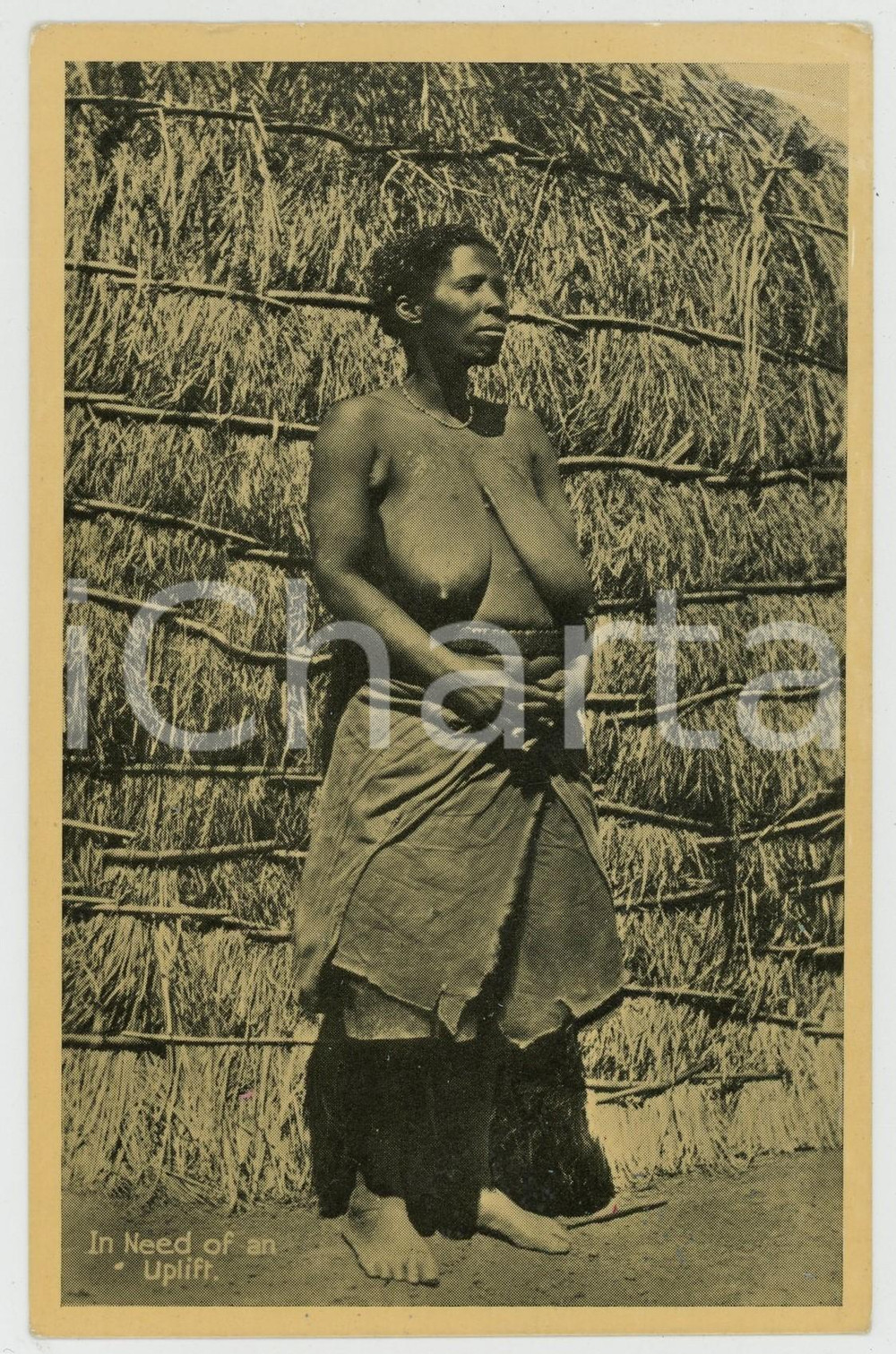 1950 ca AFRICA Native woman - In need of an uplift ETHNIC NUDE Postcard FP NV  Cartolina postale d'epoca, non viaggiata.CONDIZIONI: GFORMATO: FP    originale e autentica 1