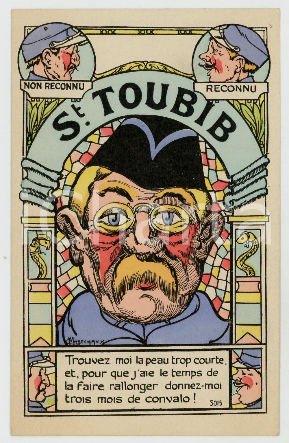 1910 ca FRANCE - HUMOUR Artist MARECHAUX St. Toubib - Carte postale FP NV  Cartolina postale d'epoca, non viaggiata. FAIR/discreto Lievi smussature agli angoli Formato: FP originale e autentica 1