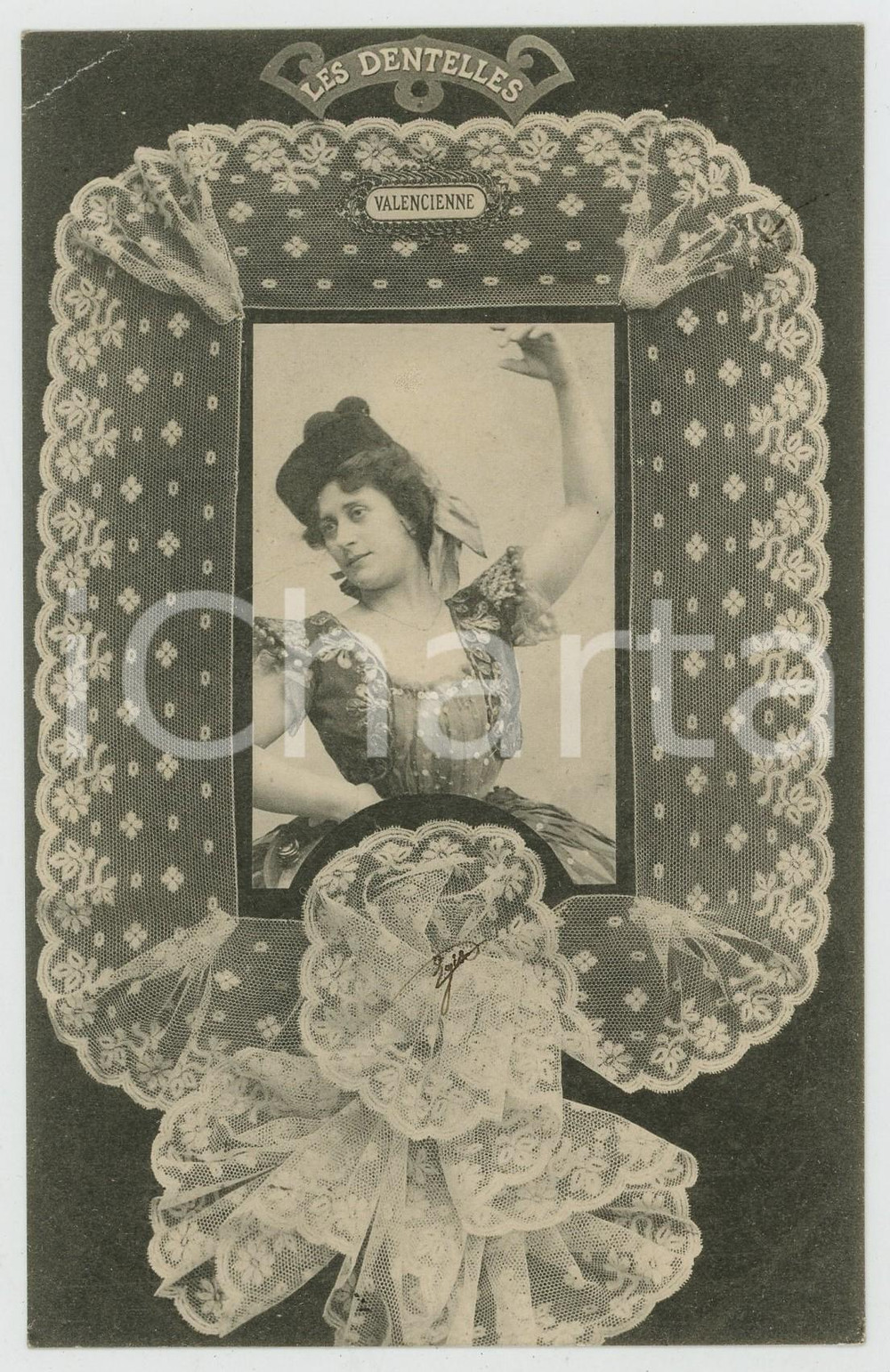1902 LES DENTELLES - Valencienne lace - Dentellière - French postcard  Cartolina postale d'epoca, viaggiata.CONDIZIONI: F (piegatura all'angolo superiore sinistro)FORMATO: FP    originale e autentica 1