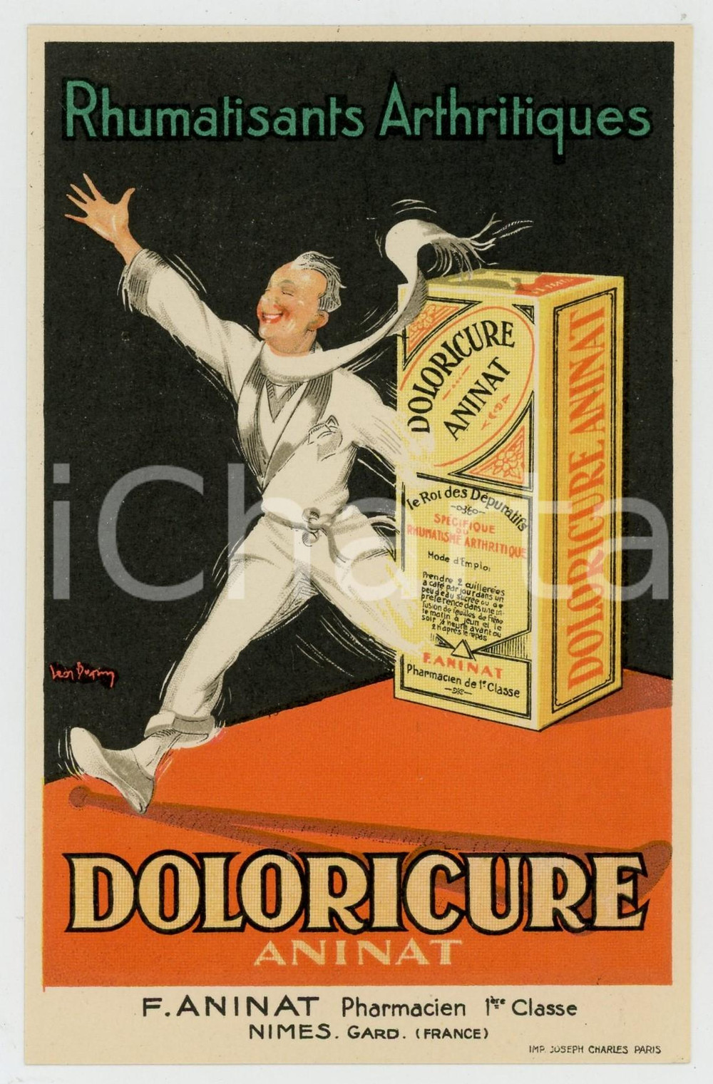 1910 ca FRANCE Doloricure ANINAT - Rhumatisant Arthritiques - Carte postale  Cartolina postale d'epoca, non viaggiata. GOOD/buono  Formato: 9x14 cm originale e autentica 1