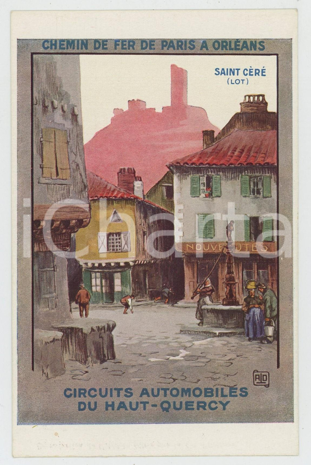 1910 ca CHEMIN DE FER DE PARIS À ORLÉANS - LOT Saint Céré HAUT-QUERCY Postcard 1 Cartolina d'epoca, non viaggiata.  GOOD/buono  FORMATO: 9x14 cm originale e autentica 1