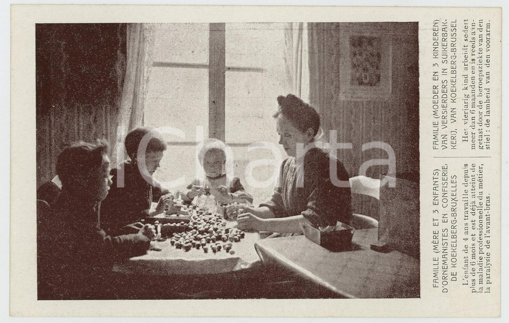 1910 BRUXELLES Exposition universelle - Famille d'ornemanistes en confiserie  Cartolina postale d'epoca, non viaggiata.CONDIZIONI: GFORMATO: FP    originale e autentica 1