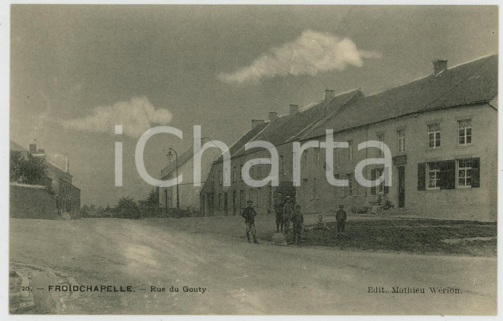 1910 ca FROIDCHAPELLE - BELGIQUE Rue du Gouty - Carte postale FP NV  Cartolina d'epoca, non viaggiata. FAIR/discreto Lievi smussature agli angoli Formato: FP originale e autentica 1