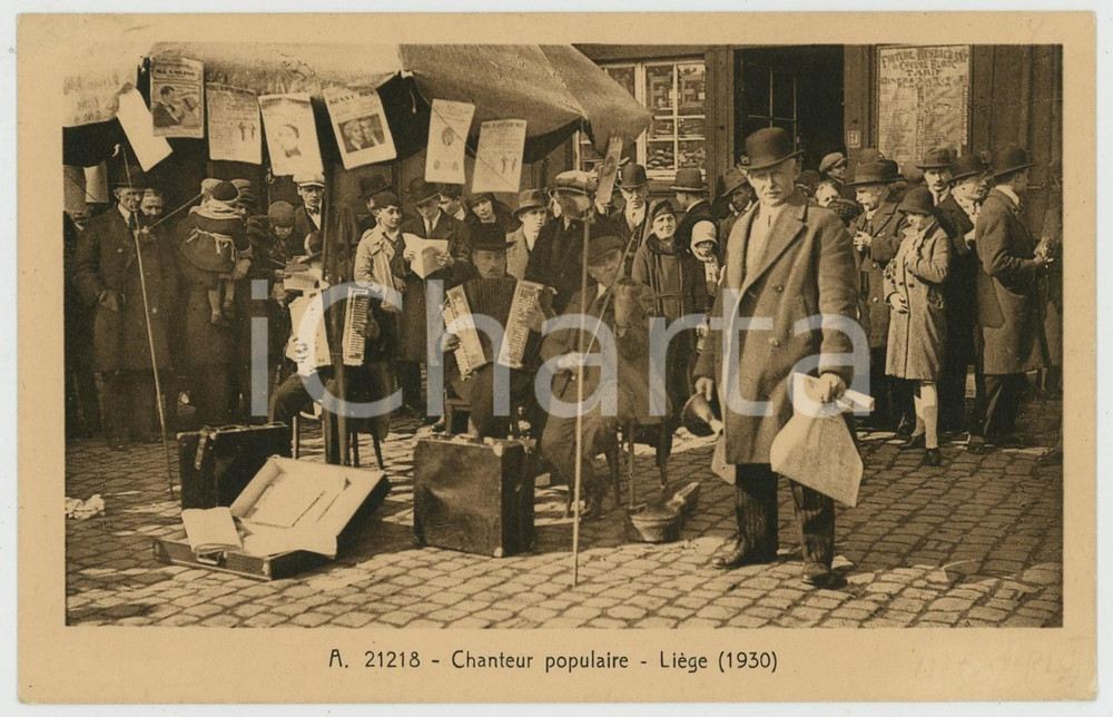1960 ca LIÈGE - BELGIQUE Chanteur populaire (1930) Carte postale FP NV  Cartolina postale d'epoca, non viaggiata.EDITORE: Mus&eacute;e de la Vie Wallonne, Li&egrave;geCONDIZIONI: GFORMATO: FP    originale e autentica 1