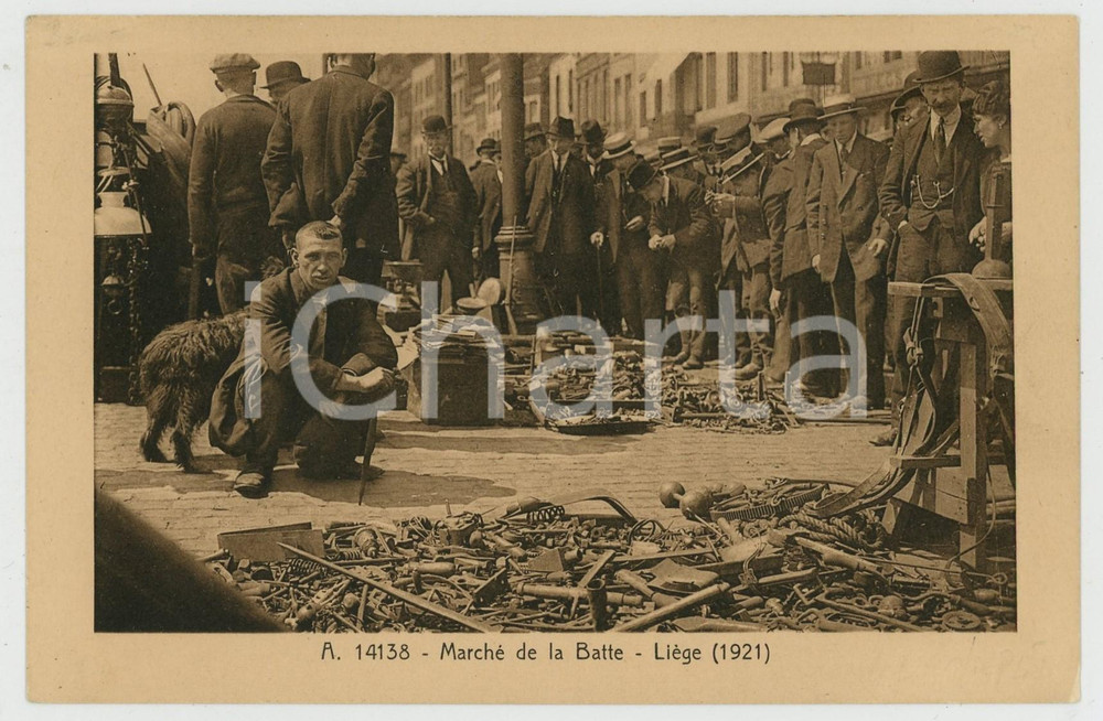 1960 ca LIÈGE - BELGIQUE Marché de la Batte (1921) Carte postale FP NV  Cartolina postale d'epoca, non viaggiata.EDITORE: Mus&eacute;e de la Vie Wallonne, Li&egrave;geCONDIZIONI: GFORMATO: FP    originale e autentica 1