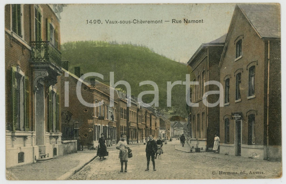 1914 VAUX-SOUS-CHEVREMONT - BELGIQUE Rue Namont - Carte postale FP VG  Cartolina d'epoca, viaggiata. FAIR/discreto Lievi smussature agli angoli Formato: FP originale e autentica 1
