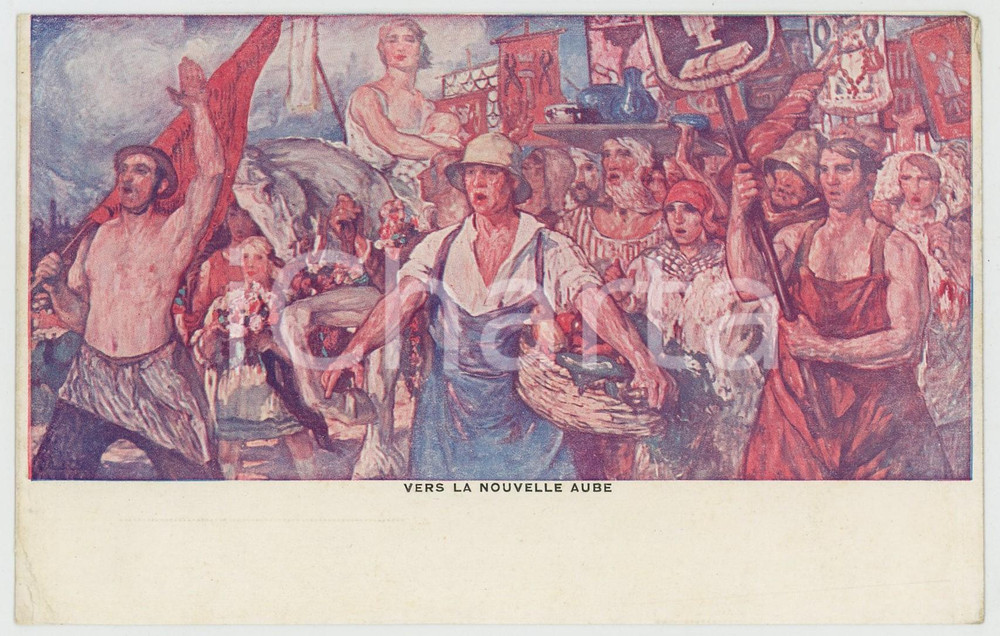 1910 ca Artiste Fernand ALLARD L'OLIVIER Vers la nouvelle aube - Cartolina FP  Cartolina postale d'epoca, non viaggiata.CONDIZIONI: FAIR (lieve piegatura all'angolo inferiore sinistro)FORMATO: FP    originale e autentica 1