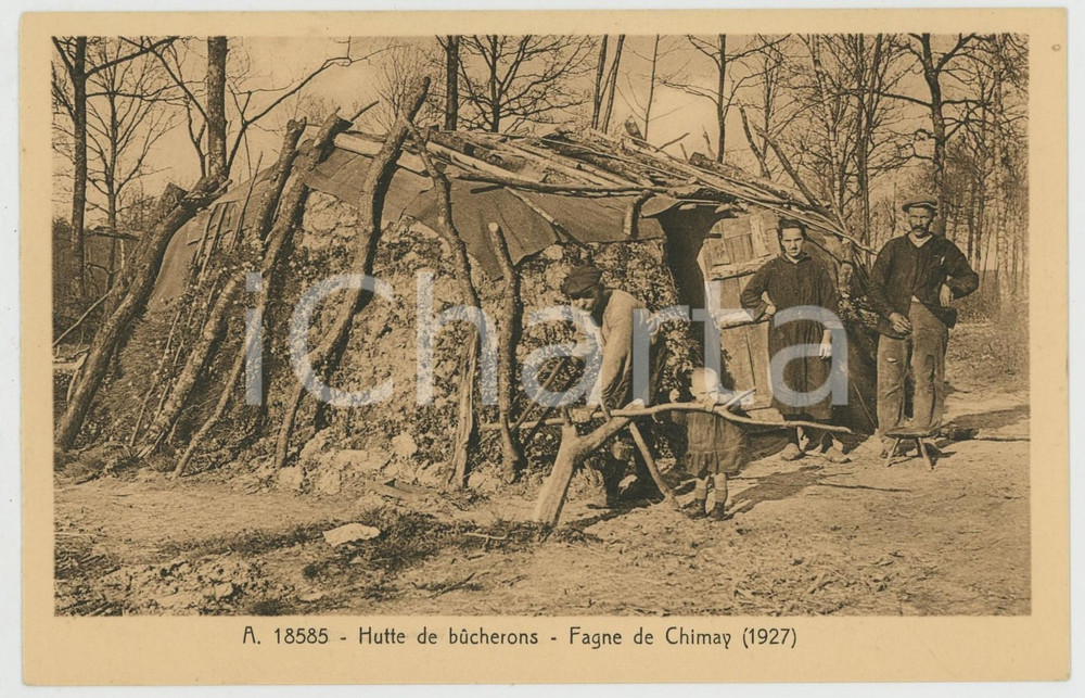 1960 ca FAGNE DE CHIMAY Hutte de bÃ»cherons (1927) Carte postale FP NV  Cartolina postale d'epoca, non viaggiata.EDITORE: Mus&eacute;e de la Vie Wallonne, Li&egrave;geCONDIZIONI: GFORMATO: FP    originale e autentica 1