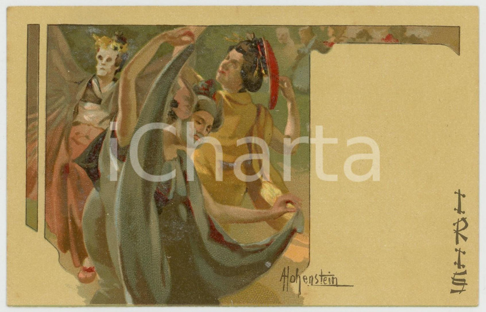 1900 ca LIRICA Artista Adolf HOHENSTEIN - IRIS di Pietro Mascagni - Cartolina Cartolina d'epoca, non viaggiata. FAIR/discreto Lievi smussature agli angoli Formato: FP originale e autentica 1