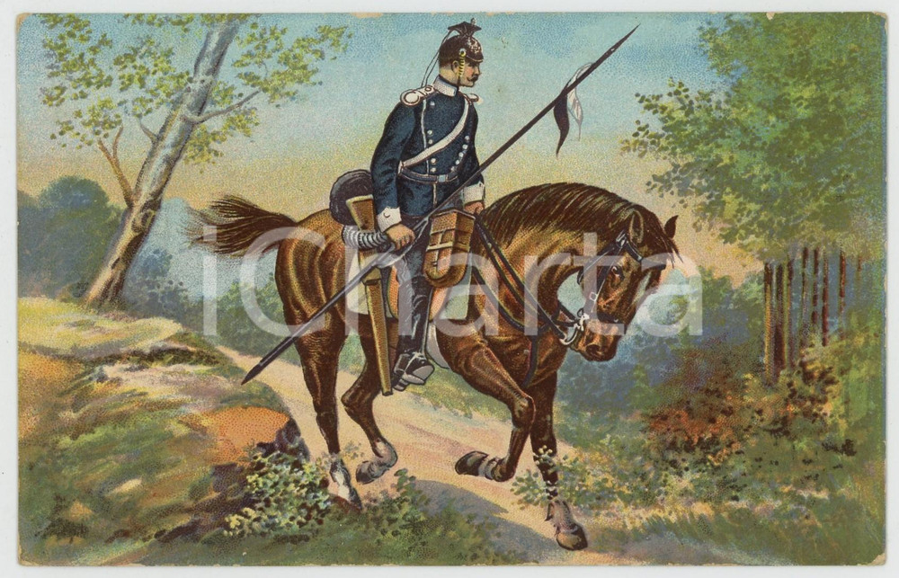 1915 ca WW1 - DEUTSCHLAND Soldier riding a horse ILLUSTRATED Postcard FP NV  Cartolina postale d'epoca, non viaggiata ma con nota manoscritta al verso. FAIR/discreto Lievi smussature agli angoli Formato: FP originale e autentica 1