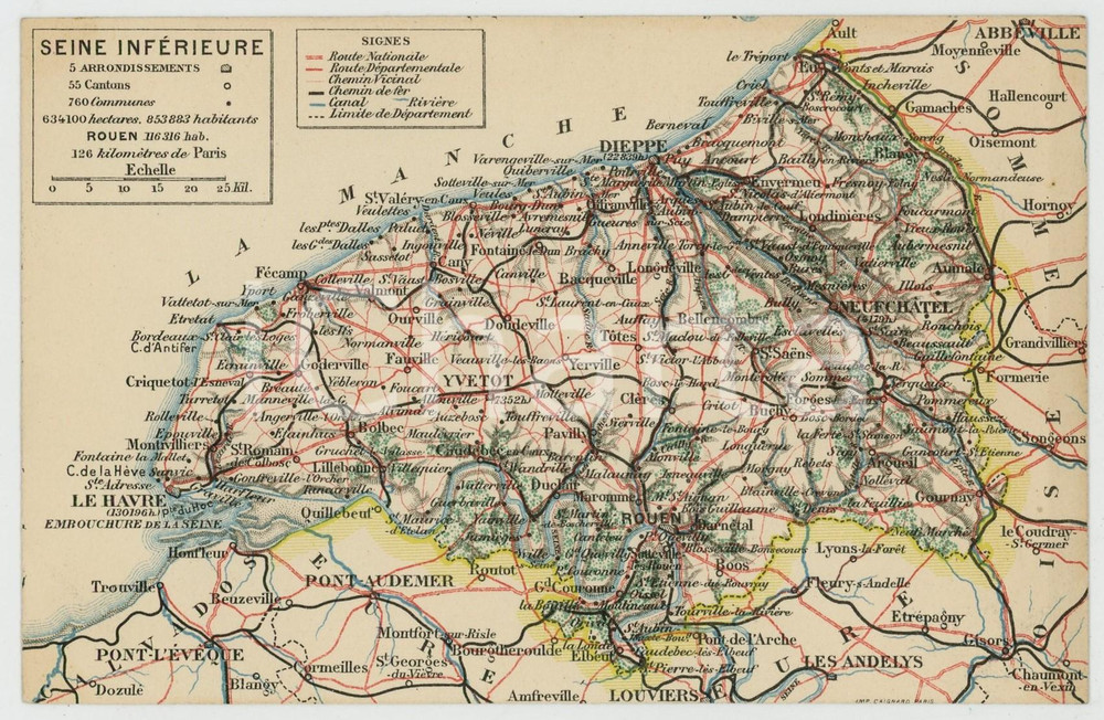 1920 ca FRANCE Seine inférieure - Routes - Carte postale FP NV  Cartolina d'epoca, non viaggiata. FAIR/discreto Lievi smussature agli angoli Formato: FP originale e autentica 1