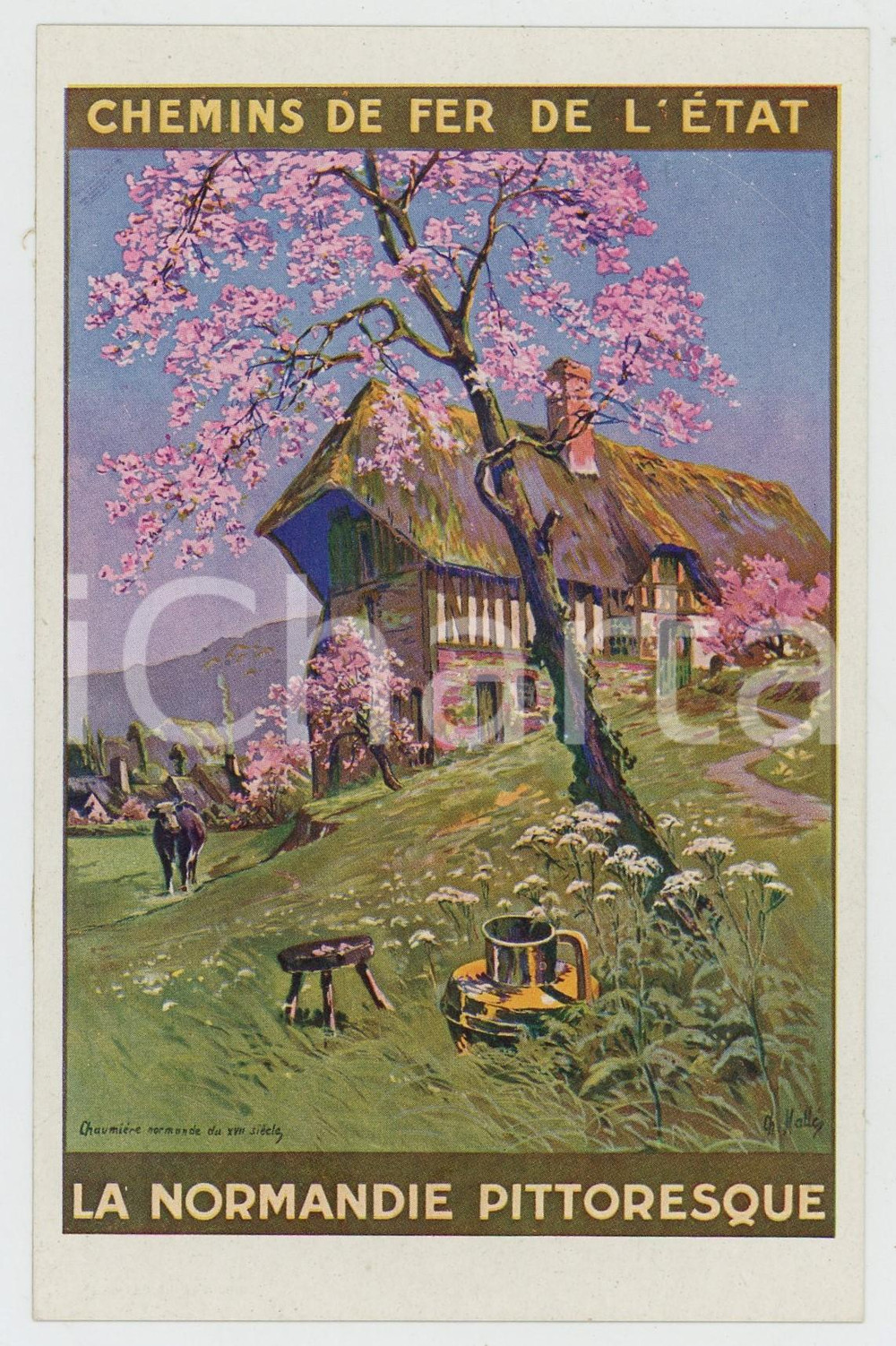 1910ca CHEMIN DE FER DE L'ÉTAT La Normandie pittoresque - Carte postale FP NV  Cartolina postale d'epoca, non viaggiata.CONDIZIONI: POOR (piegatura all'angolo inferiore destro)FORMATO: FP    originale e autentica 1