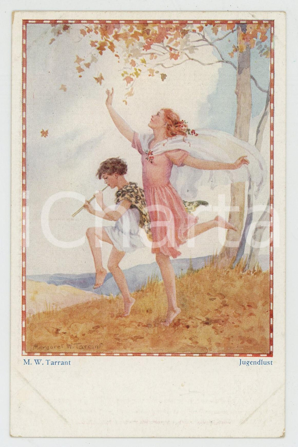1910 ca Artist Margaret W. TARRANT - Jugendlust - Postcard  Cartolina postale d'epoca, non viaggiata. FAIR/discreto lievi macchie angolari Formato: 9x14 cm originale e autentica 1