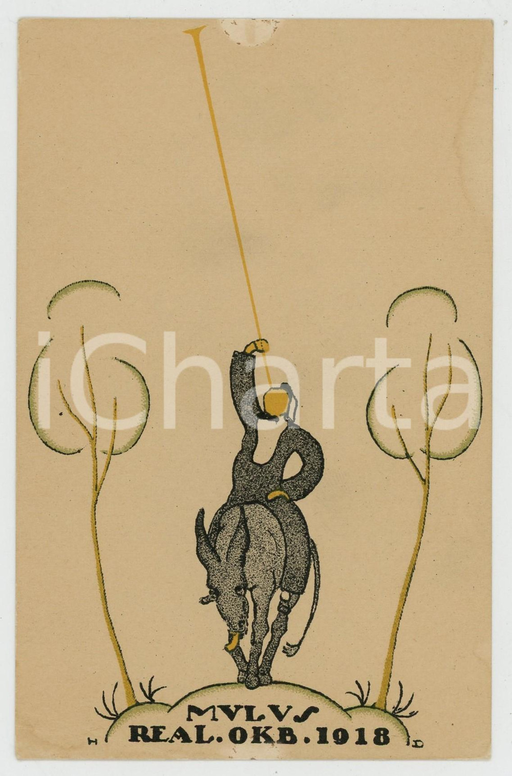 1918 SCHWEIZ HUMOUR - KARIKATUR - MULUS Real. Okb. - Postcard  Cartolina postale d'epoca, non viaggiata. GOOD/buono  Formato: 9x14 cm originale e autentica 1