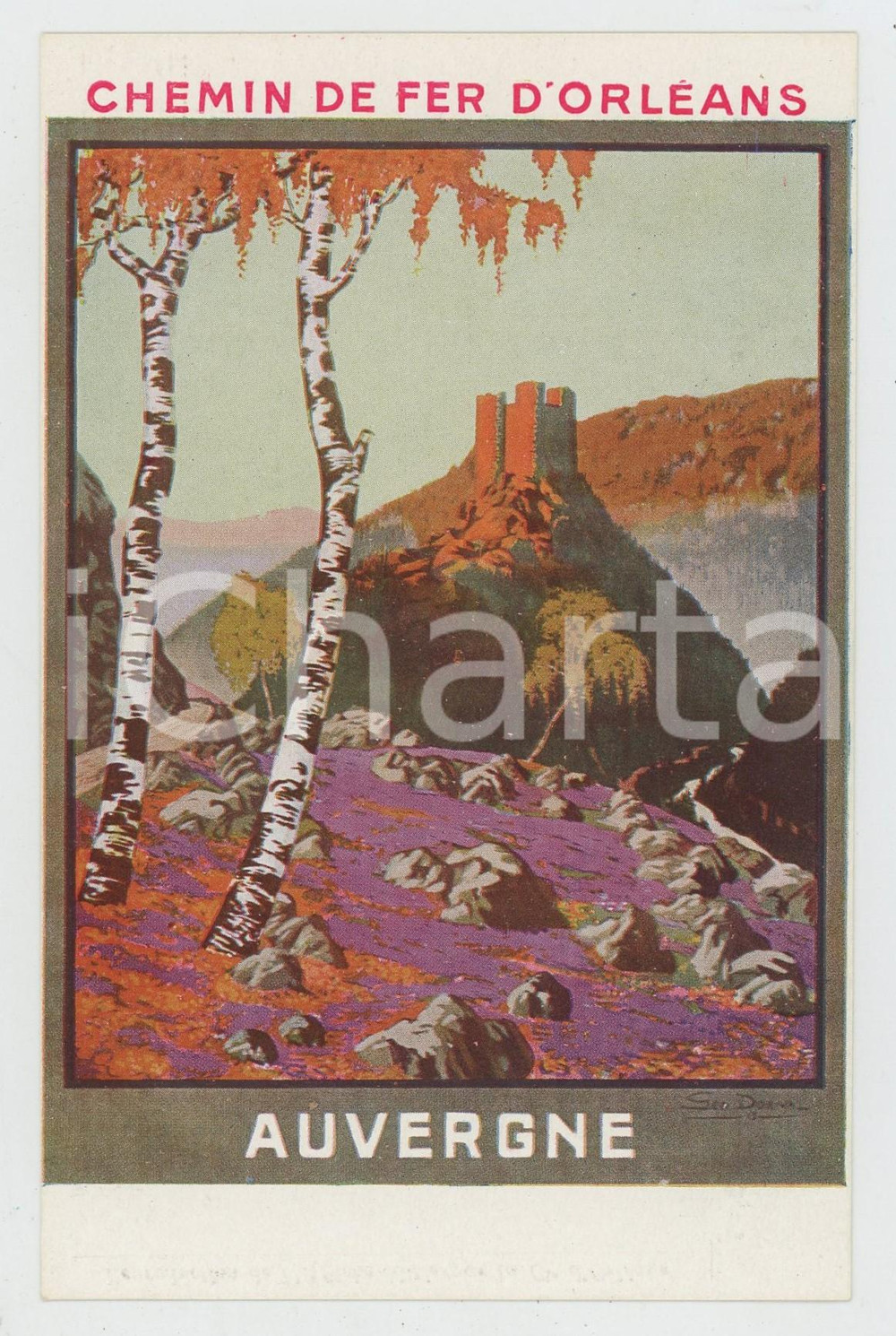 1910 ca CHEMIN DE FER D'ORLEANS Auvergne - Gorges de la Maronne - Postcard 1  Cartolina d'epoca, non viaggiata. FAIR/discreto Lievi smussature agli angoli Formato: FP originale e autentica 1