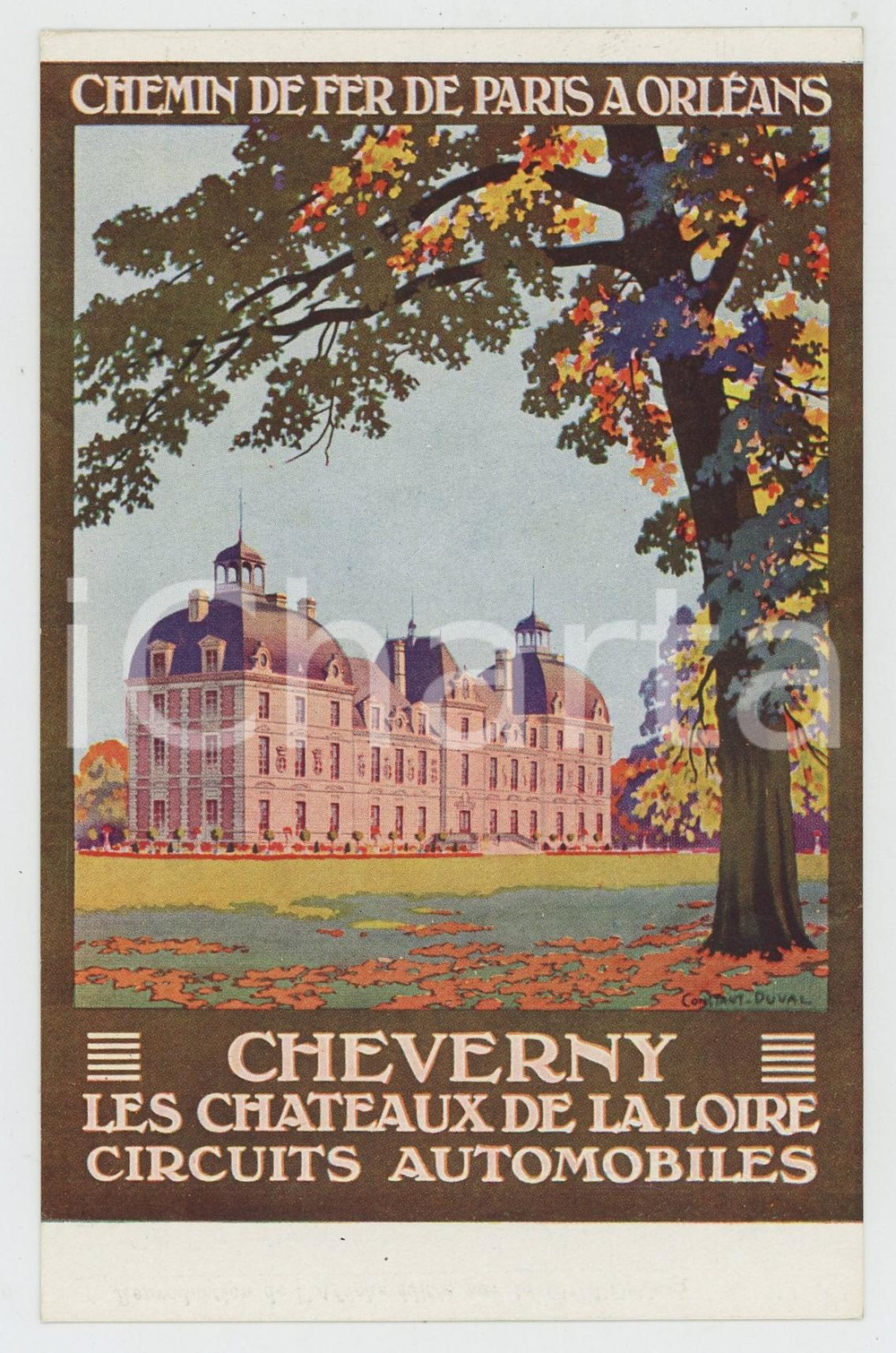 Cartolina originale da collezione 1910 ca CHEMIN DE FER DE PARIS Ã€ ORLÃ‰ANS Cheverny Chateaux de la Loire Postcard 1