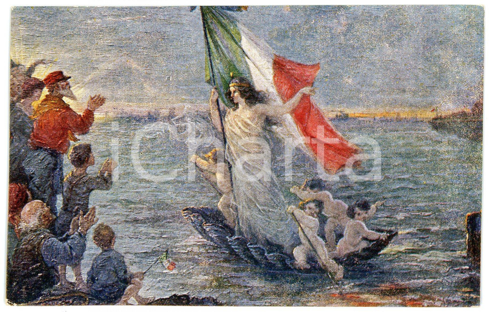 1915 ca GRANDE ITALIA di Pacifico SIDOLI - Giuseppe GARIBALDI - Cartolina FP NV  Cartolina d'epoca, non viaggiata.CONDIZIONI: FAIRFORMATO: FP    originale e autentica 1