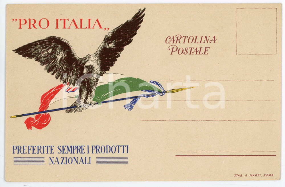 1920 ca PRO ITALIA Associazione Movimento dei Forestieri - Cartolina FP NV (1)  Cartolina d'epoca, non viaggiata.CONDIZIONI: FAIR FORMATO: FP    originale e autentica 1