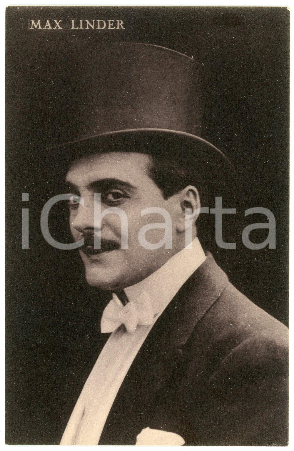 1910 ca CINEMA MUTO - Attore Max LINDER - Cartolina invito PATHE-BABY  Cartolina postale d'epoca, pubblicitaria, non viaggiata. GOOD/buono lieve traccia di inchiostro al verso Formato: 9x14 cm originale e autentica 1