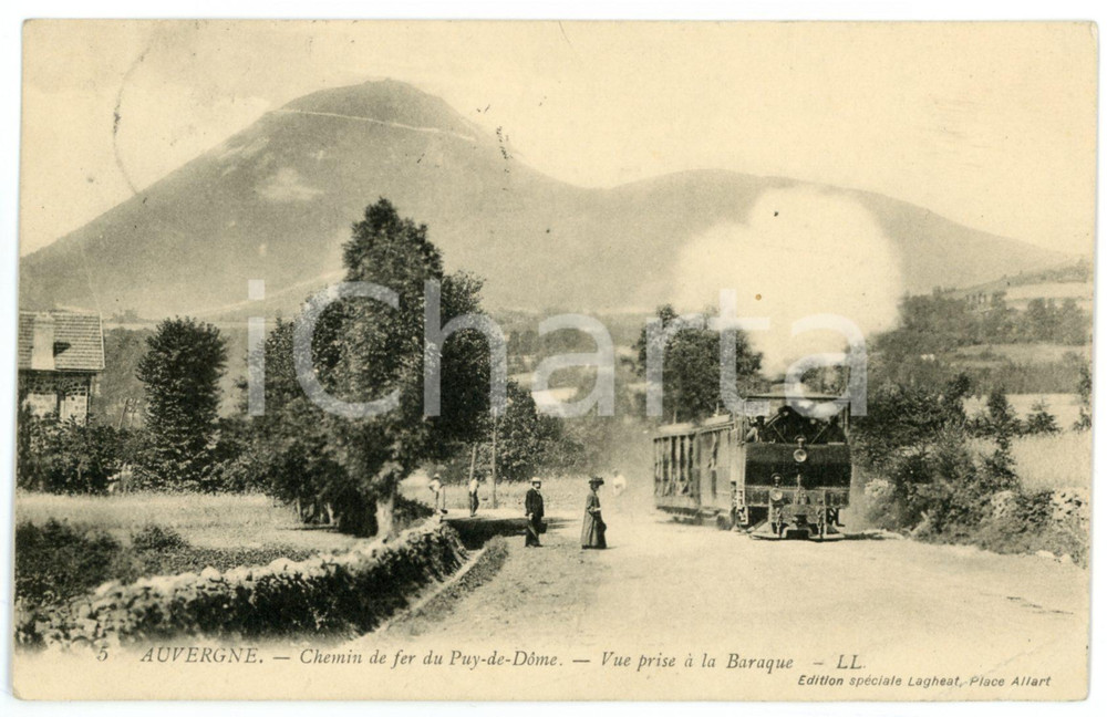 1912 AUVERGNE Chemin de fer du PUY-DE-DOME - Vue à la Baraque *Carte postale  Cartolina postale d'epoca, viaggiata.CONDIZIONI: FAIR (piegatura angolare) FORMATO: FP    originale e autentica 1