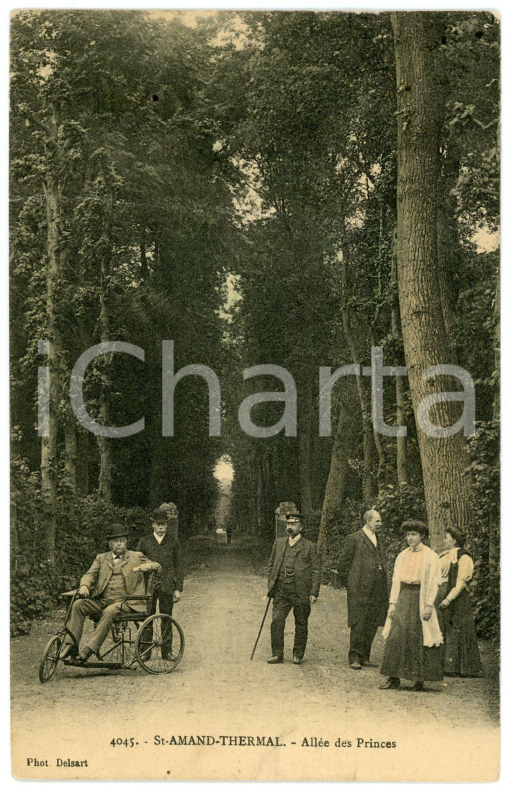 1913 SAINT-AMAND-THERMAL Allée des Princes - Carte postale FP VG  Cartolina postale d'epoca, viaggiata. FAIR/discreto Lievi smussature agli angoli Formato: FP originale e autentica 1