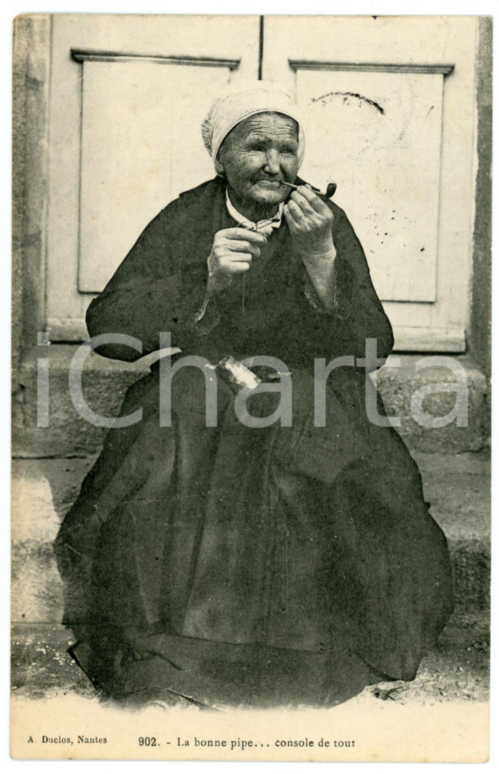 1908 FRANCE La bonne pipe...console de tout - Carte postale FP VG  Cartolina postale d'epoca, viaggiata. FAIR/discreto Lievi smussature agli angoli Formato: FP originale e autentica 1