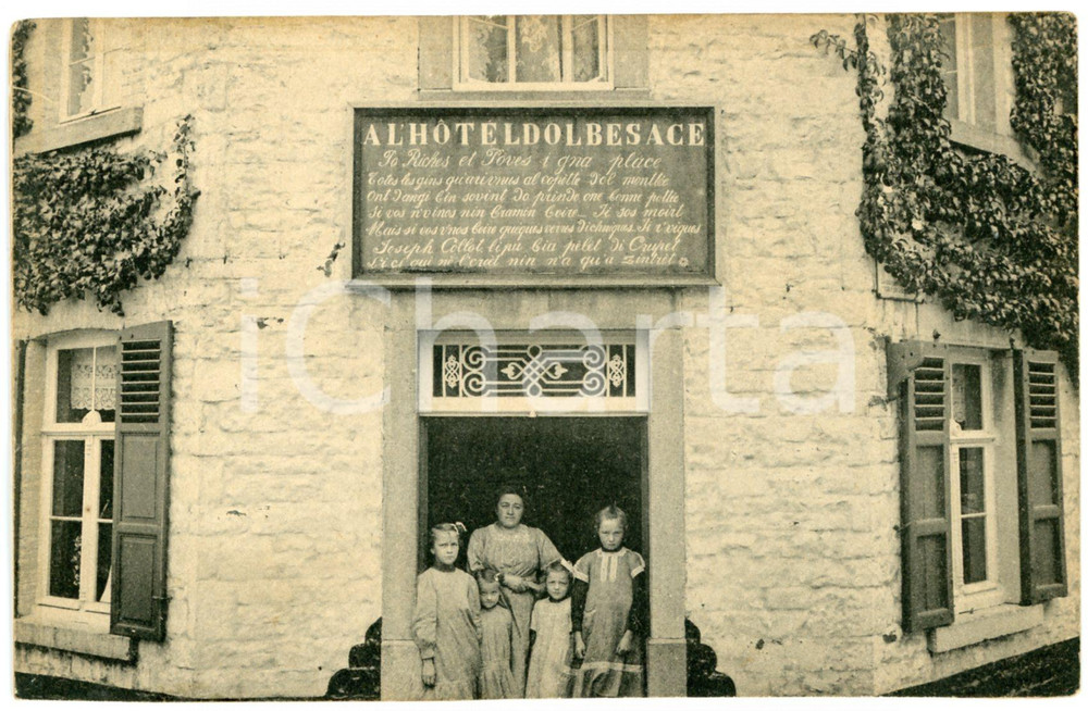 1919 CRUPET - BELGIQUE Hotel Dolbesace - Carte postale FP VG  Cartolina postale, viaggiata. FAIR/discreto Lievi smussature agli angoli Formato: FP originale e autentica 1