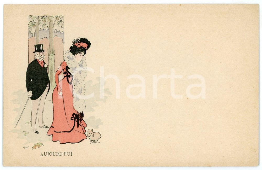 1905 ca ART NOUVEAU Artist Henry MORIN - Aujourd'hui - Vintage postcard  Cartolina postale d'epoca, non viaggiata.CONDIZIONI: GFORMATO: FP    originale e autentica 1