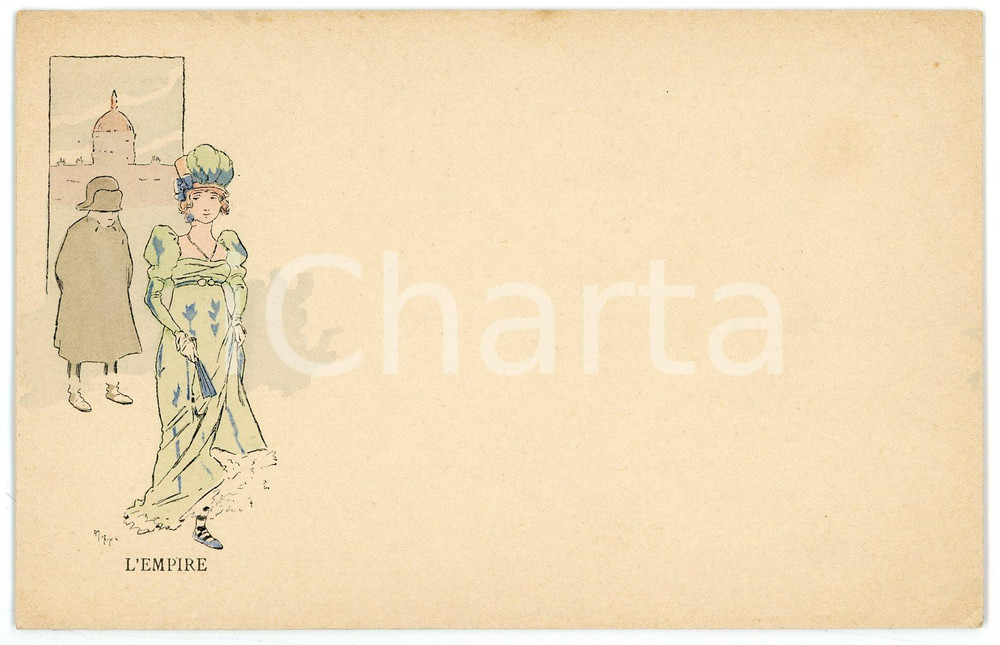 1905 ca ART NOUVEAU Artist Henry MORIN - L'Empire - Vintage postcard  Cartolina postale d'epoca, non viaggiata.CONDIZIONI: GFORMATO: FP    originale e autentica 1