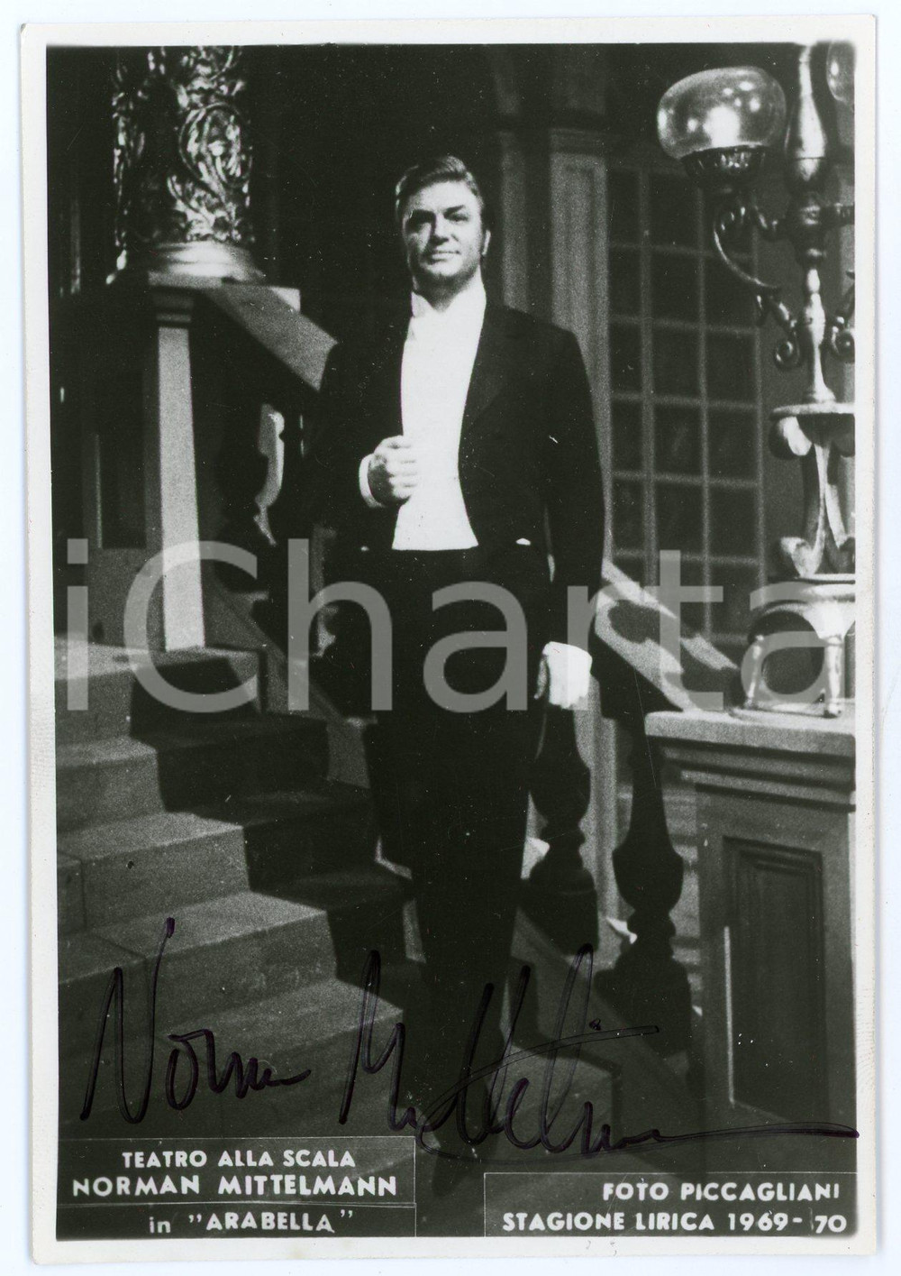 1970 MILANO Teatro alla Scala - Norman MITTELMANN in "Arabella" *AUTOGRAFO Fotografia d'epoca, con autografo. CONDIZIONI: GFORMATO: 11x15 cm     originale e autentica 1