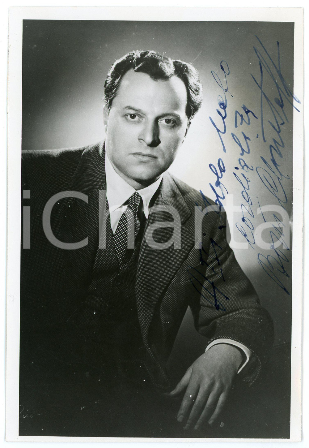 1956 LIRICA Boris CRISTOFF basso - Foto con AUTOGRAFO 12x18 cm Fotografia d'epoca, con autografo. CONDIZIONI: GFORMATO: 12x18 cm    originale e autentica 1