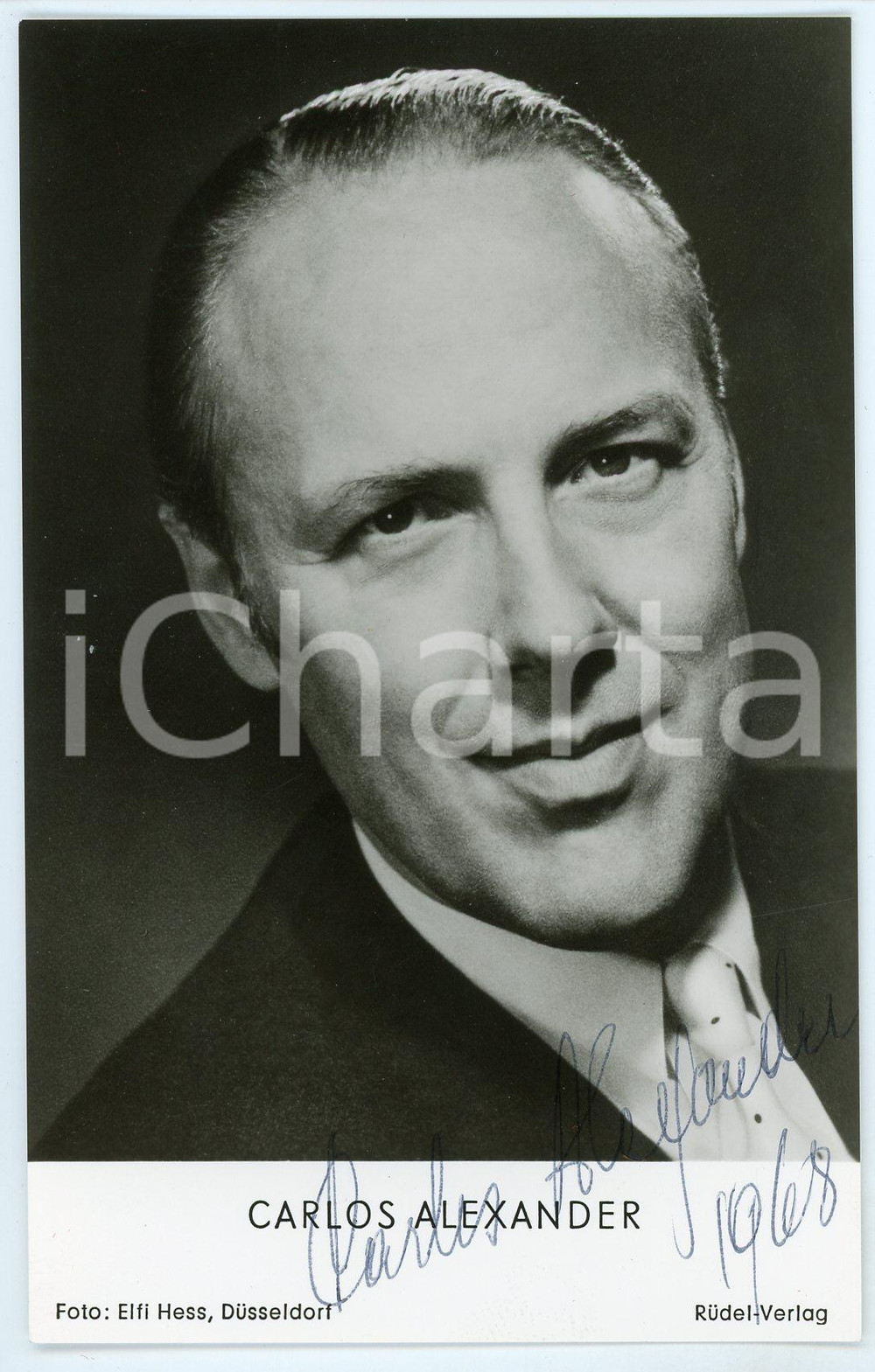 1968 Carlos ALEXANDER baritone - AUTOGRAPHED Photo 9x14 cm Fotografia d'epoca, con autografo. CONDIZIONI: GFORMATO: 9x14 cm     originale e autentica 1