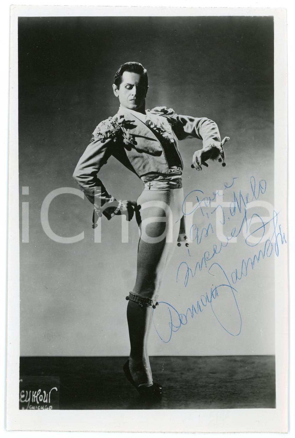 1952 BUENOS AIRES Roman JASINSKY ballet dancer - AUTOGRAPHED photo Fotografia d'epoca, con autografo. CONDIZIONI: GFORMATO:  12x18 cm     originale e autentica 1
