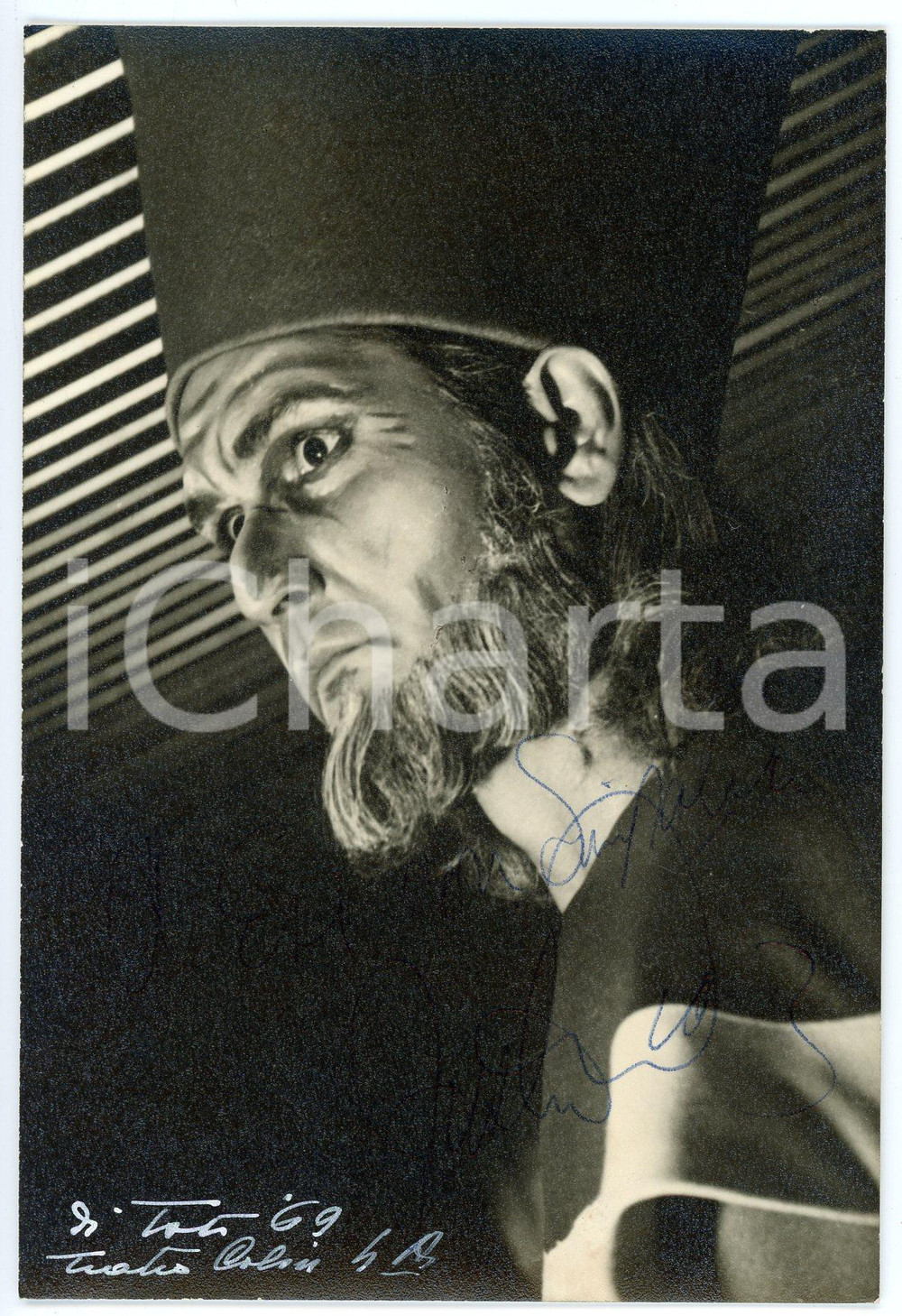1969 BUENOS AIRES Teatro Colón - Basso Justino DIAZ - Foto con AUTOGRAFO Fotografia d'epoca, con autografo.CONDIZIONI: GFORMATO: 10x15 cm     originale e autentica 1