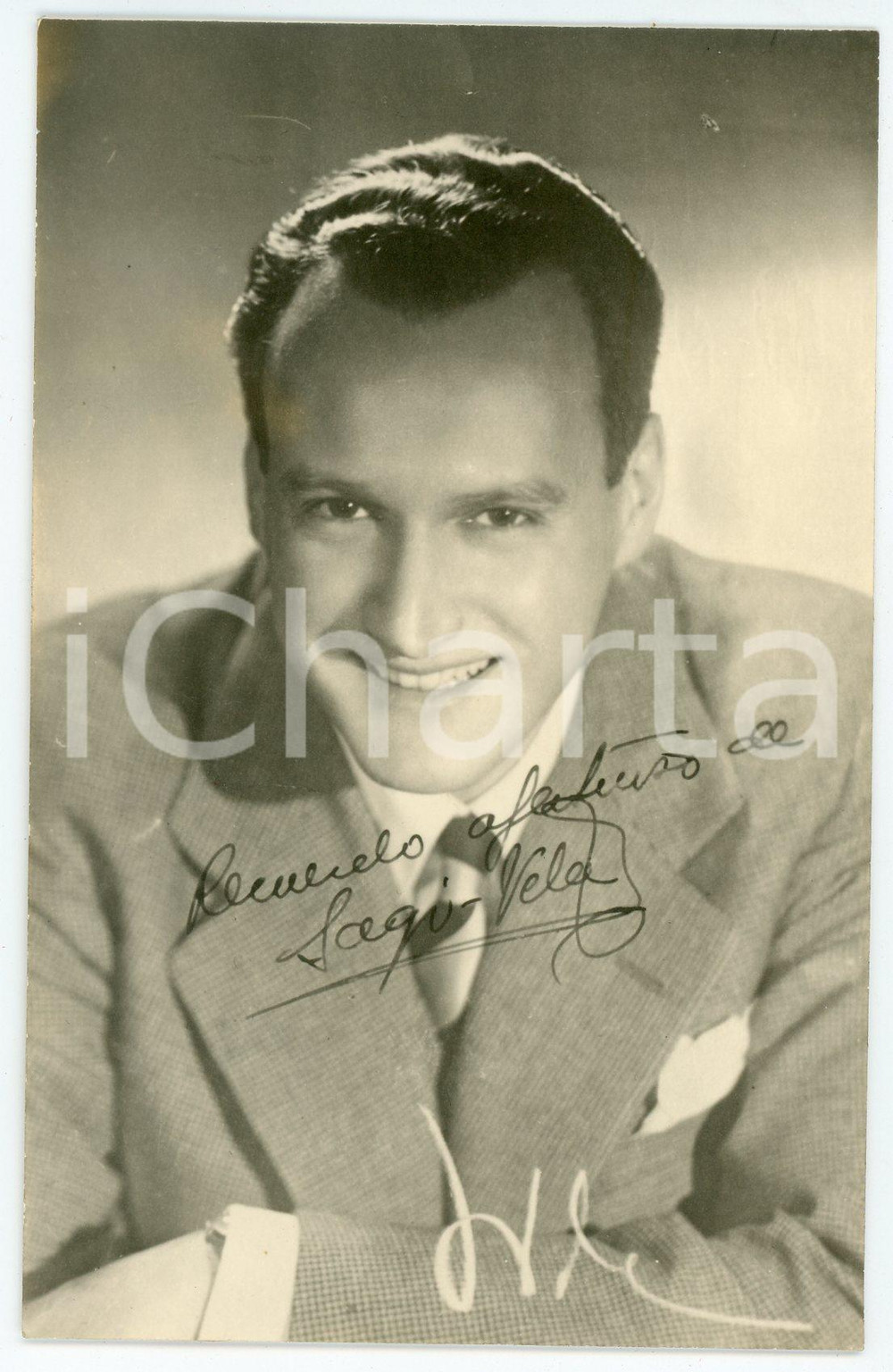 1949 LIRICA Luis SAGI-VELA baritono - Foto con AUTOGRAFO 9x14 cm Fotografia d'epoca, con autografo. CONDIZIONI: GFORMATO: 9x14 cm     originale e autentica 1