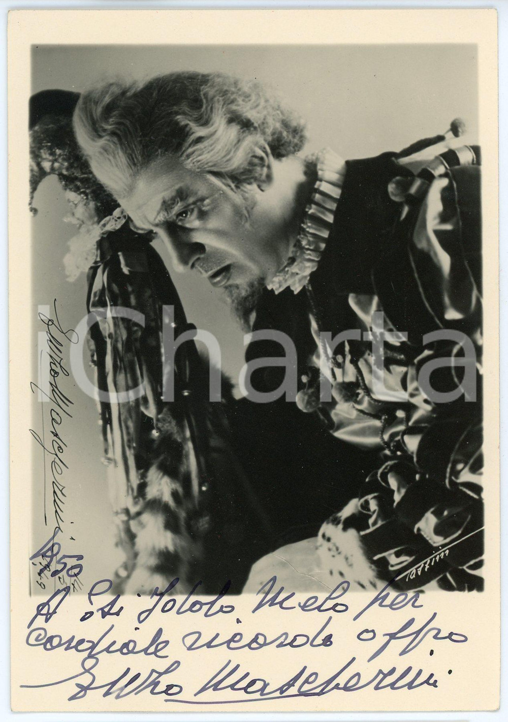 1950 Baritono Enzo MASCHERINI - "Rigoletto" - Foto con AUTOGRAFO 11x15 cm Fotografia seriale d'epoca, con autografo.CONDIZIONI: GFORMATO: 11x15 cm     originale e autentica 1