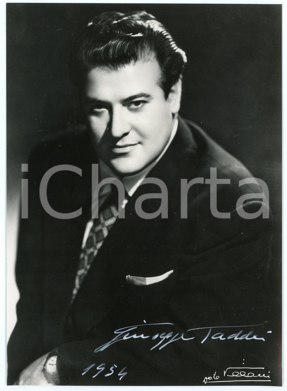 1954 LIRICA Baritono Giuseppe TADDEI - Foto VILLANI con AUTOGRAFO Fotografia d'epoca con autografo. CONDIZIONI: GFORMATO: 13x18 cm    originale e autentica 1